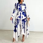 Plus Size Womens Dress Elegant Floral Print Asymmetrical Hem Stylish Lapel Perfect for Casual or Formal Occasions