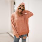 Loose Fit Hooded Knit Sweater 4 Colors Long Sleeve Cozy Fabric Casual Wear for Fall Winter Wholesale Available