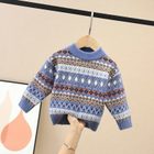 Childrens Knit Sweater Round Neck Pullover Style Cozy Fabric Autumn Winter Wholesale for Boys and Girls