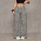 Camouflage Womens Straight Leg Jeans Casual Style Available in Black and White Wholesale Low MOQ factory direct