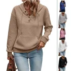 Long Sleeve Cardigan Jacket Button Decoration Solid Color Casual Wear custom packaging