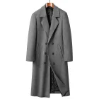 Mens Wool Overcoat Thick Warm Long Fit Casual Winter Outerwear Available in Gray and Black Wholesale Options