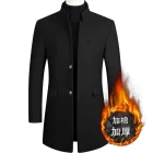 Mens Wool Blend Overcoat Mid Length Warmth Casual Winter Outerwear Available in Multiple Colors and Sizes