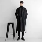 Mens Wool Blend Overcoat Loose Fit Mid Length Winter Coat Casual Style Available in Green Black Brown Wholesale