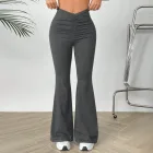 High Waisted V Neck Slim Fit Stretch Flare Pants Womens Casual Trousers Perfect for Everyday Wear Ready to Ship