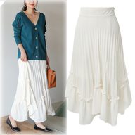 Plus Size Womens High Waist Pleated Chiffon Midi Skirt Elegant Design Versatile Style Perfect for Casual or Formal