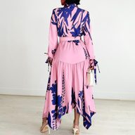 Plus Size Womens Dress Elegant Floral Print Asymmetrical Hem Stylish Lapel Perfect for Casual or Formal Occasions
