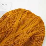 Long Oversized Chunky Knit Sweater Womens Pullover with Puff Sleeves Cable Knit Design Plus Size Warm for Fall