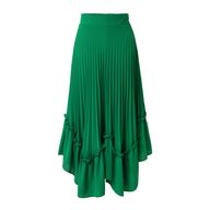 Plus Size Womens High Waist Pleated Chiffon Midi Skirt Elegant Design Versatile Style Perfect for Casual or Formal