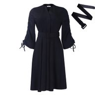 Plus Size A Line Dress Fashionable Wrinkled Design Elegant Style Autumn Winter Collection for Women Wholesale