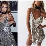 Sleeveless Sequin Mini Dress V Neck Sexy Lightweight Summer Party Wear Wholesale Available