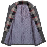 Mens Mid Length Wool Blend Overcoat Thickened Lapel Warm Fabric Stylish Design Perfect for Winter Wear Wholesale