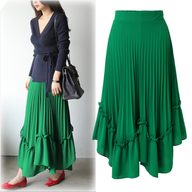 Plus Size Womens High Waist Pleated Chiffon Midi Skirt Elegant Design Versatile Style Perfect for Casual or Formal