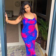 Summer Womens Floral Print Midi Dress with Spaghetti Straps and Backless Design in Purple Available in Multiple Sizes