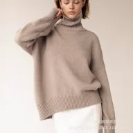 High Neck Loose Knit Sweater Soft Fabric Multiple Colors Autumn Winter Style Ready to Ship Wholesale Available