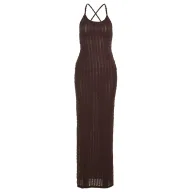 Womens Casual Solid Color Backless Cami Dress Lightweight Comfortable Fit Spring Summer Wear