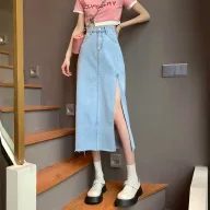 High Waist Denim Skirt for Women Slim Fit Retro Style Summer Casual Wear ready to ship