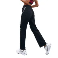 Womens Ripped Denim Pants Casual Style Chain Detail Black Available in XS to L Wholesale Supply custom packaging