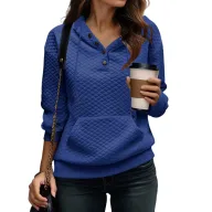 Long Sleeve Cardigan Jacket Button Decoration Solid Color Casual Wear custom packaging