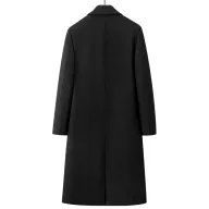 Mens Wool Blend Overcoat Mid Length Double Breasted Suit Collar Warm Winter Fashion