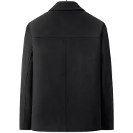 Mens Wool Blend Overcoat Casual Style Lapel Collar Available in Black Gray Navy Wholesale Supply