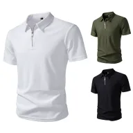 Mens Loose Fit Short Sleeve T Shirt Solid Color Casual Wear Available in White Black Green Sizes S to 2XL