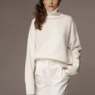 High Neck Loose Knit Sweater Soft Fabric Multiple Colors Autumn Winter Style Ready to Ship Wholesale Available