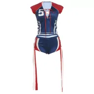 Womens Summer V Neck Cropped T Shirt with Side Ties Casual Sporty Style Available in Blue Red White Wholesale Supply