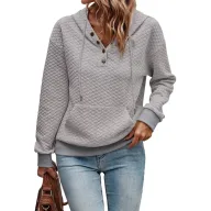 Long Sleeve Cardigan Jacket Button Decoration Solid Color Casual Wear custom packaging