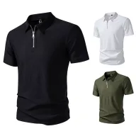 Mens Loose Fit Short Sleeve T Shirt Solid Color Casual Wear Available in White Black Green Sizes S to 2XL