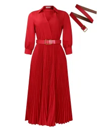 Plus Size Womens Dress Solid Color Elegant Style Available in White Dark Blue Red Wholesale Low MOQ