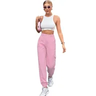 Womens Loose Fit Straight Leg Jeans Casual Style Pink Color Available in XS to L Wholesale Supply custom packaging
