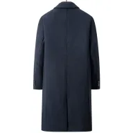 Mens Wool Overcoat Knee Length Warmth Casual Winter Outerwear Available in Navy Gray Black Wholesale Options