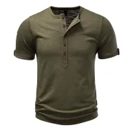 Mens Loose Fit Casual Short Sleeve T Shirt Solid Color Bamboo Fabric Summer Wear