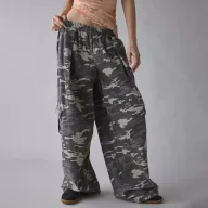 Womens Casual Loose Fit Camouflage Cargo Pants Multi Pocket Design Fall Winter Collection Wholesale Available
