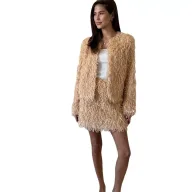 Fringe Jacket Set for Women Elegant Short Top and Skirt Casual Autumn Winter Fashion