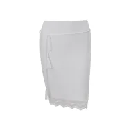 Lace Trim Tie Top and Bodycon Skirt Set for Women Slim Fit Spring Fashion Available in White Wholesale Sizes S M L