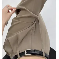 High Waisted Wide Leg Trousers Loose Fit Elegant Draping Versatile Style Perfect for Casual or Formal Occasions