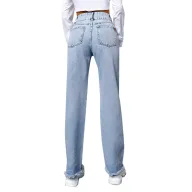 High Waist Casual Straight Leg Jeans for Women Light Blue Comfortable Fit low MOQ