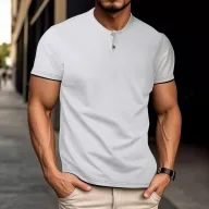 Mens Loose Fit Short Sleeve T Shirt in Solid Colors Breathable Quick Dry Polyester for Summer Casual Sports