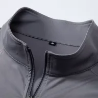 Mens Casual Long Sleeve T Shirt Slim Fit Stand Collar Breathable Polyester Solid Pattern UPF 100 Protection