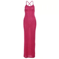 Womens Casual Solid Color Backless Cami Dress Lightweight Comfortable Fit Spring Summer Wear