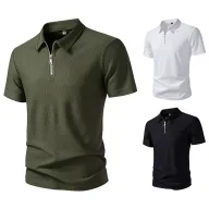 Mens Loose Fit Short Sleeve T Shirt Solid Color Casual Wear Available in White Black Green Sizes S to 2XL
