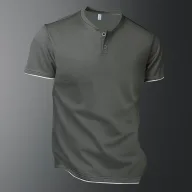 Mens Loose Fit Short Sleeve T Shirt in Solid Colors Breathable Quick Dry Polyester for Summer Casual Sports