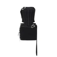 Womens Sexy Strapless Asymmetrical Top Slim Fit Trendy American Street Style Matching Bodycon Mini Skirt Set