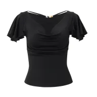 V Neck Short Sleeve T Shirt for Women Slim Fit Solid Color Casual Summer Wear custom packaging