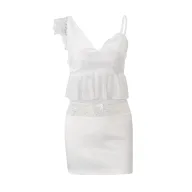 French Style Lace Trimmed Cami Top and Bodycon Mini Skirt Set for Women Summer Collection Elegant Casual Wear Wholesale