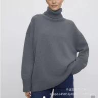 High Neck Loose Knit Sweater Soft Fabric Multiple Colors Autumn Winter Style Ready to Ship Wholesale Available