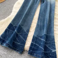 High Waisted Wide Leg Jeans for Women Vintage Style Loose Fit Flared Hem Summer Fashion Wholesale Available