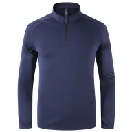 Mens Casual Long Sleeve Solid T Shirt High Quality Half Zipper Loose Fit Breathable Polyester Available in Multiple Colors